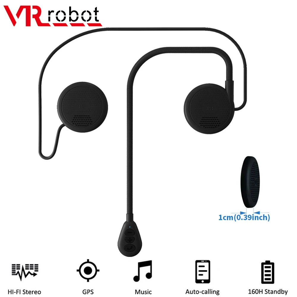 VR Robot Inalámbricos Ultrafinos para Casco de Moto, Libres, Audífonos con Altavoz, Llamada, Reproductor de Música, Bluetooth 5.0|Cascos auriculares| - AliExpress