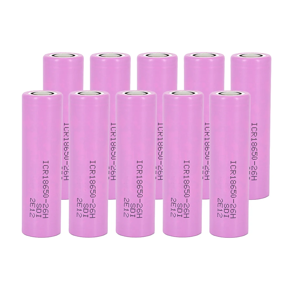 10 шт. для samsung ICR18650-26H 26H 18650 2600mah 3,7 V литий-ионная аккумуляторная батарея