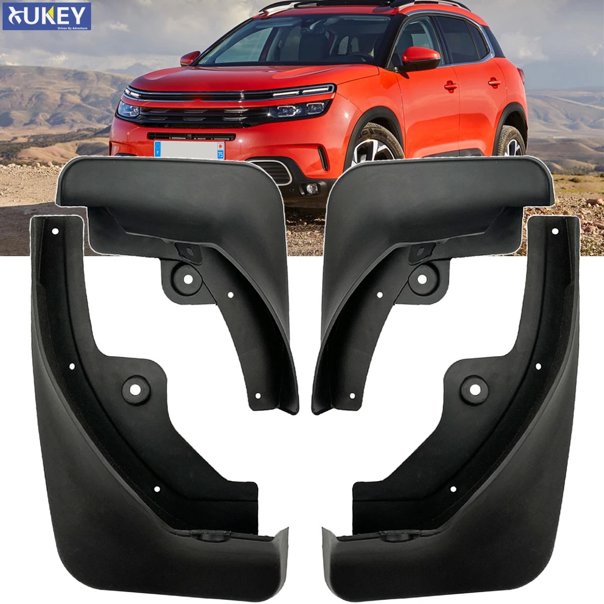 Molded Mud Flaps For Citroen C5 Aircross 2017 -on Mudflaps Splash Guards Flap Mudguards Fender 2018 2019 2020 OE/OEM #1636054780 |
