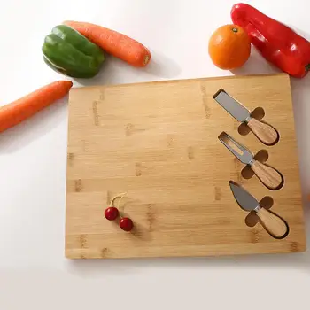 

Cheese Board Set Durable Cheese Board With 3pcs Cheese Cutter Knife Slicer Kit Charcuterie Platter Serving Tray Cheese Cutter