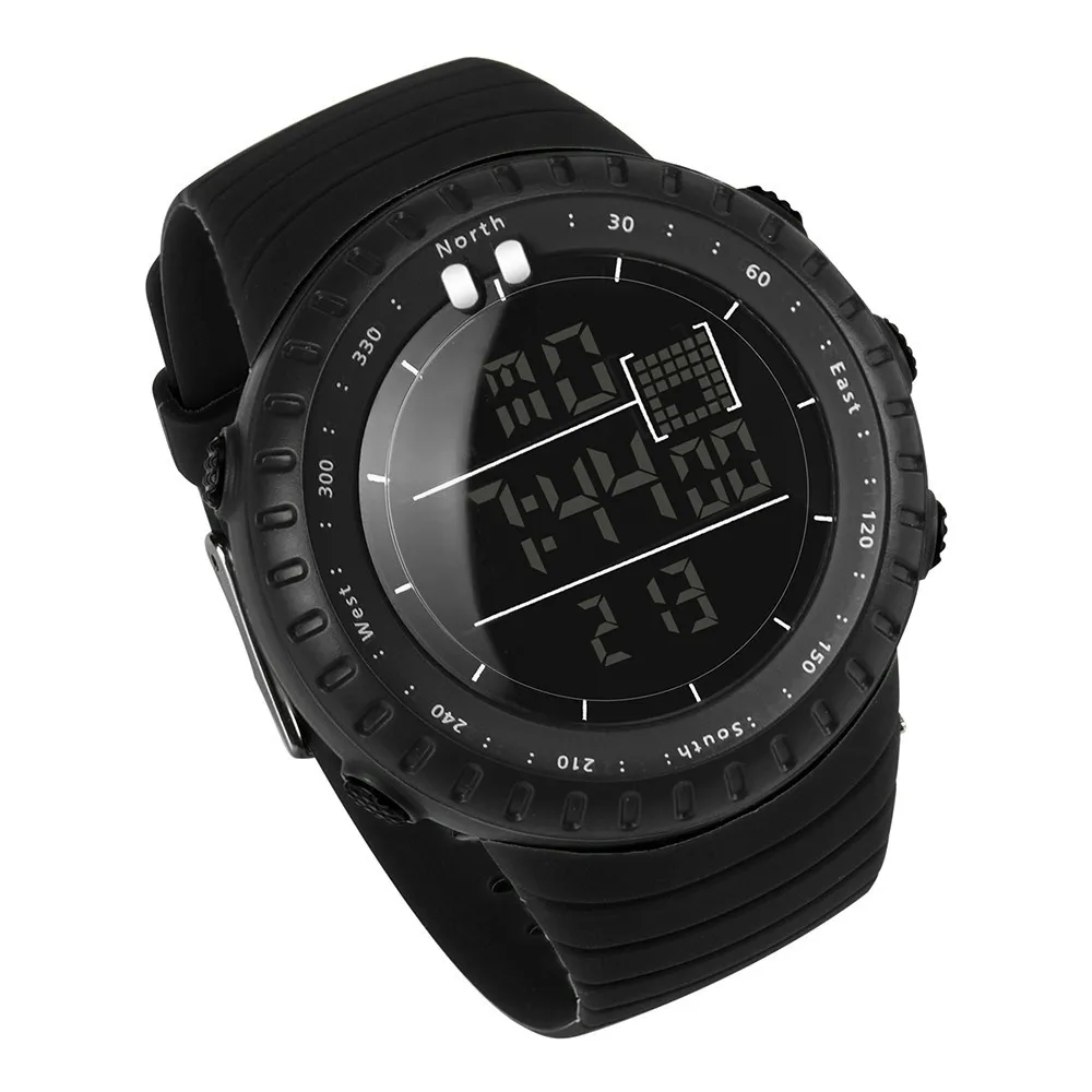 Спортивные часы модные черные с резиновым ремешком Мужские цифровые военные кварцевые наручные часы Relgio eletrnico esportivo relogio Digital