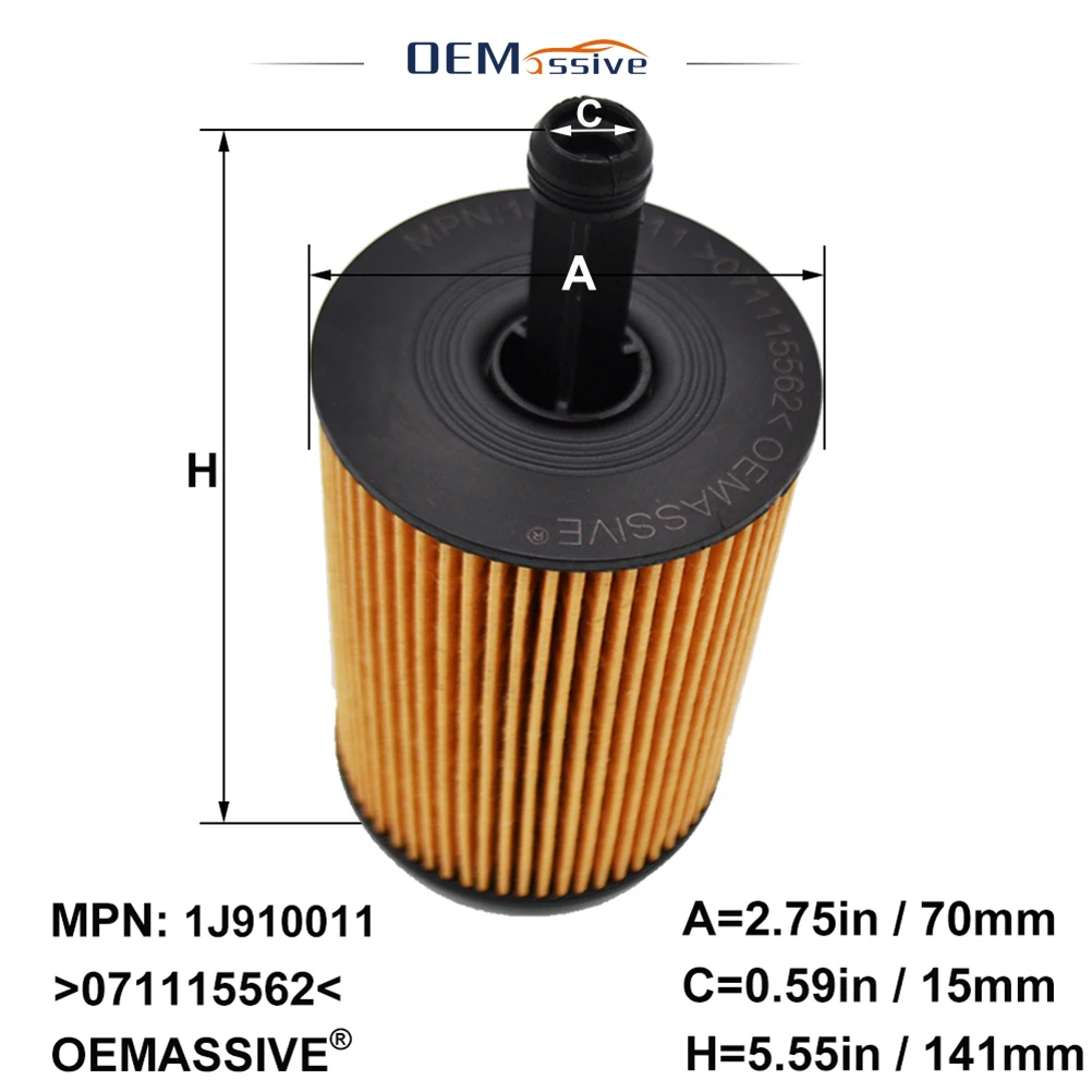 Car Oil Filter Car Filter Oil Filter For VW Touran 1T1, 1T2 2003 2004 2005 2006 2007 2008 2009 2010 1896ccm 1968ccm 1.9 2.0 TDI Diesel Engine 071115562C