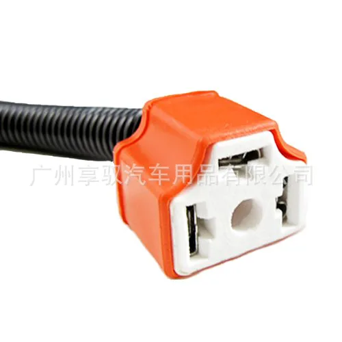 2PCS H4 9003 HB2 Ceramic Wire Extension Headlight HID / LED Cable Adapter Plug Harness Connector Female Socket H1 H7 H11 9005