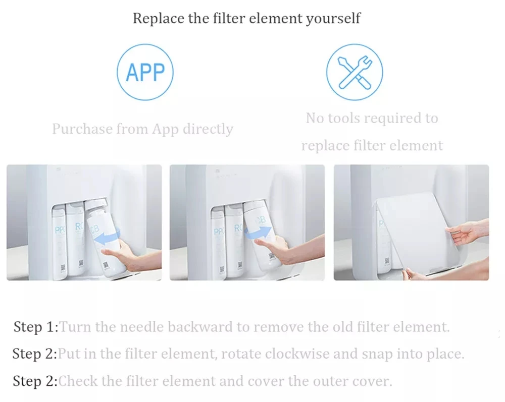 Xiao mi Smart mi очиститель воды mi ni обратный осмос кухня система фильтрации воды приложение контроль здоровья фильтр для воды