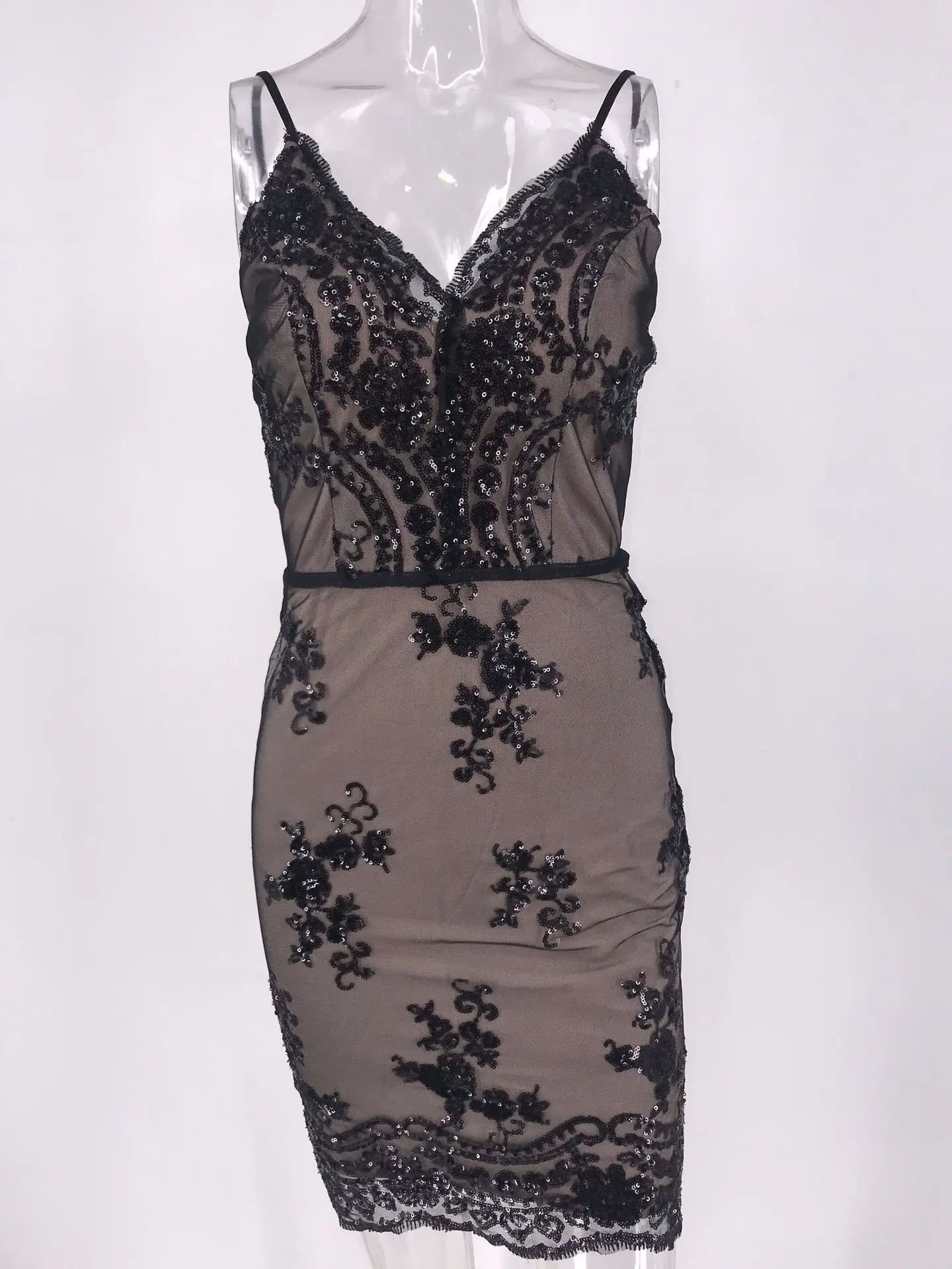 Сексуальное платье с блестками блестящее вечернее платье блестящее облегающее фигуру платье черное Золотое Клубное платье диско облегающее платье с v-образным вырезом YMK-988