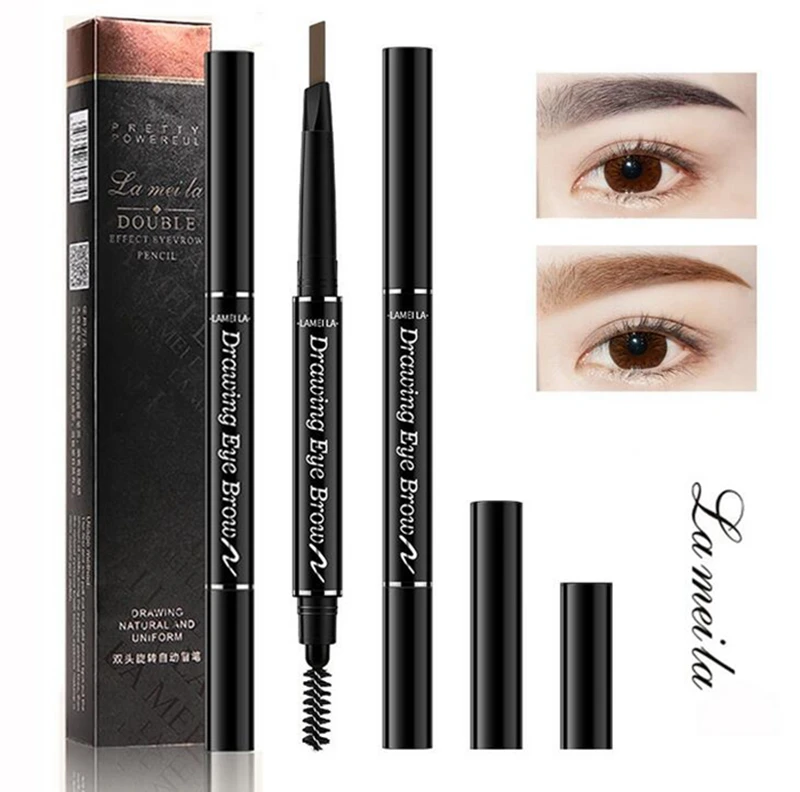 

Eyebrow Pencil Double Ended Waterproof Long Lasting No Blooming Rotatable Eye Brow Tatoo Pen