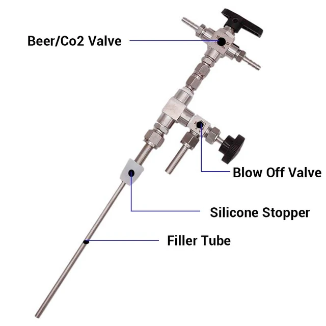 Remplisseur de bouteille de bière homebrew 304 en acier inoxydable  contre-pression bouteille de bière remplisseur co2 kit de brassage de bière