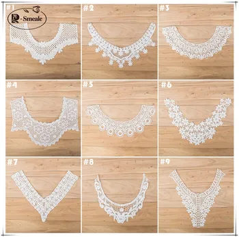 

2Pc Free Shipping New Arrival Fashion Lace Collar ,cotton Lace Craft Sewing Neckline Collar Applique Trims RS402