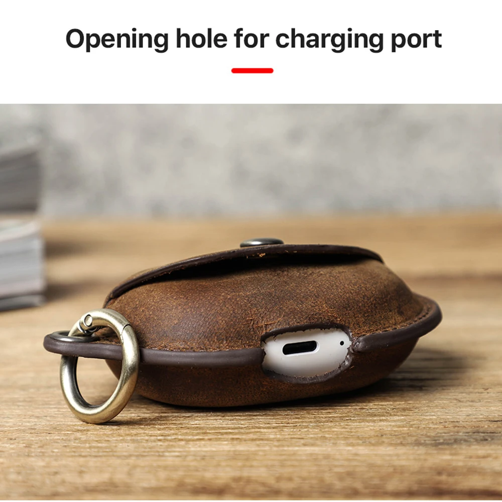 Fone de Ouvido para Huawei Cases de Proteção Caixa de Carregamento Contact's Família Nubuck Couro Case Buds Pro Capa Acessórios Chave - Image 4