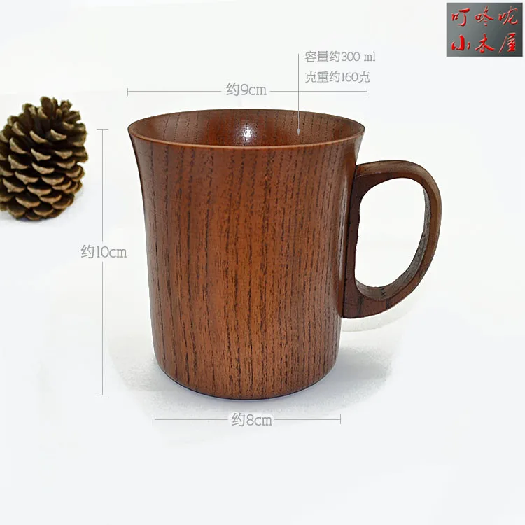 Кофейная чашка из цельного дерева кофейная красного вина деревянная белого