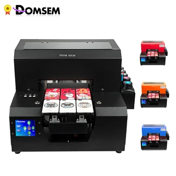 

DOMSEM Flatbed UV Printer 3D Embossed Printers LED A4 Digital Multifunctional Print Machine For Phone Case PVC Card Pen Metal