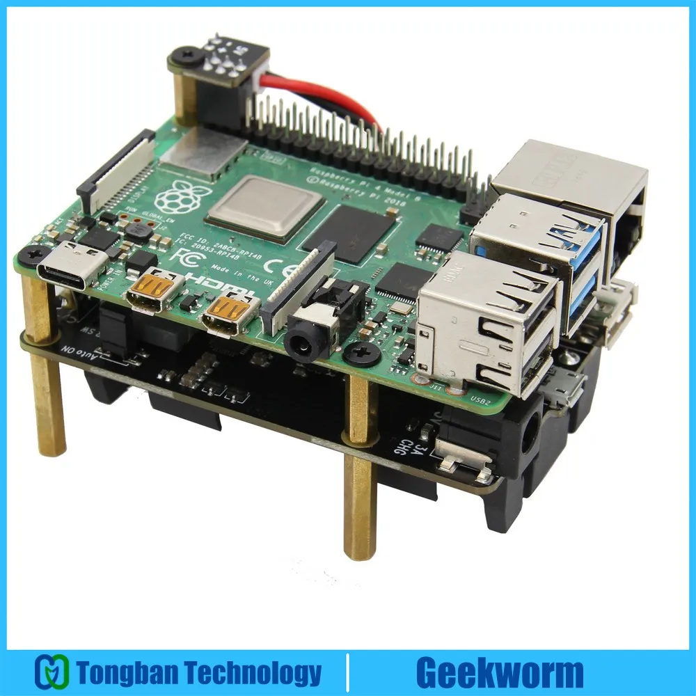 Raspberry Pi 4 Model B X705 UPS HAT 18650 Power Max 5.1V 8A Output Expansion Board Supply