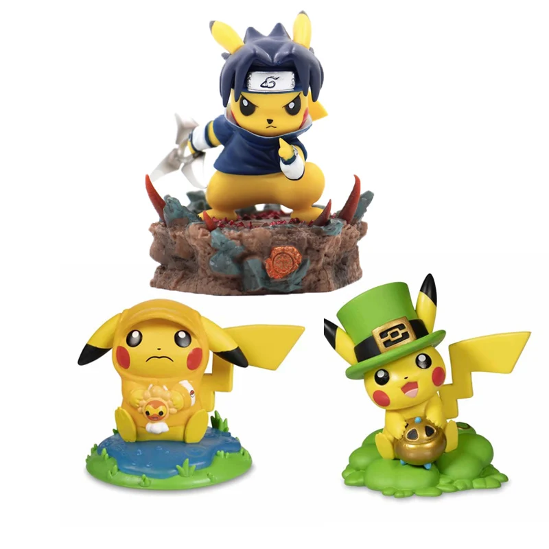 

2019 New Lucky And Rainy Pikachu Cosplay Deadpool Batman Darth Vader Naruto Kakashi PVC Action Figure Doll Collection Model Toy