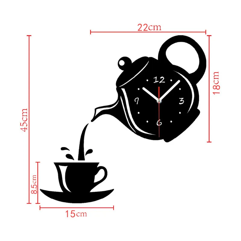 

50CM Wall Clock Fashion Personality Wall Stickers TV Wall Stickers Creative Home Accessories 2019 New 3 Colours