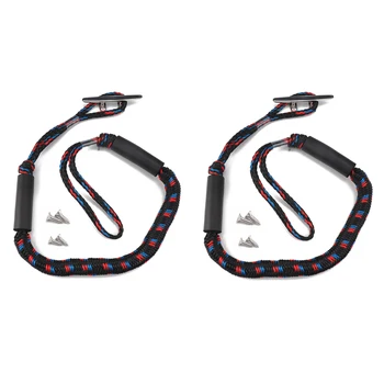 

2Sets 4 Inch Rope Bolt And Ship Elastic Rope Mooring Rope Buffer Elastic Rope Suitable For Ships Motor Boats Kayaks, etc
