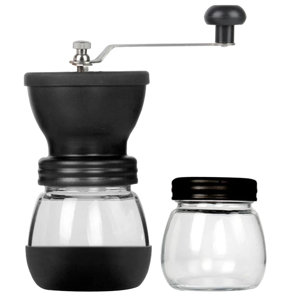 Manual Coffee Grinder with Airtight Canister, Conical Burr Mill