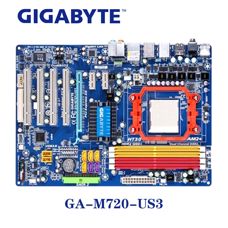 Socket AM3 для NVIDIA nForce 720D Gigabyte GA-M720-US3 материнская плата DDR2 16 Гб GA M720-US3 настольная