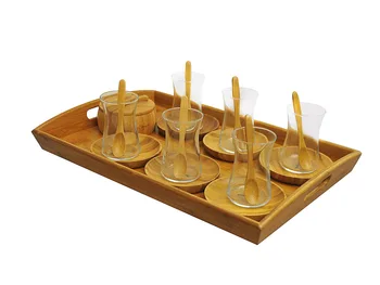 

Gala 22 Pcs Tea Set | Environmentally Friendly Bamboo | Home--Tea Set | Made in Turkey