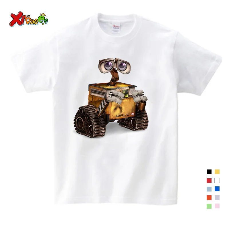 T-shirt Wall-E Eve/забавная толстовка с изображением робота Homme Jollypeach; Новинка года; дышащие толстовки с капюшоном; Детские От 2 до 8 лет с длинными рукавами - Цвет: T-shirt