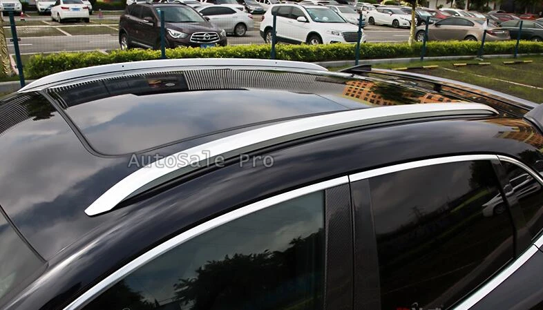 

For Porsche Macan 2016 2017 2018 accessories Aluminium alloy Silver Top Roof Rails Rack Side Bars Decoration Trim car styling