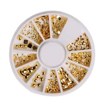 Японский стиль Маникюр металлические заклепки Маникюр маленькие рисовые зерна сплава патч, аксессуары диск Барби jia mei