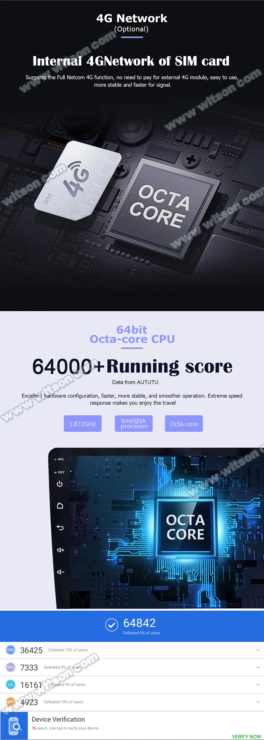 Clearance WITSON S300 Octa Core(eight core)  audio stereo PX5 Android 9.0 car dvd gps player For FIAT 500 CAR MULTIMEDIA PLAYER 4G RAM 4