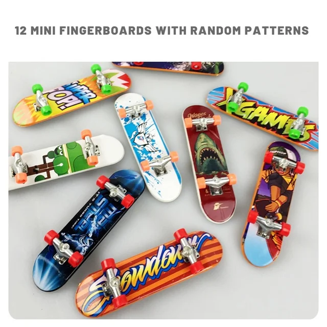 5pcsFinger Skateboard Mini Desktop Toy Set Children Fingerboard Scooter Scooter Two Wheel Bike Toys for Boys 5