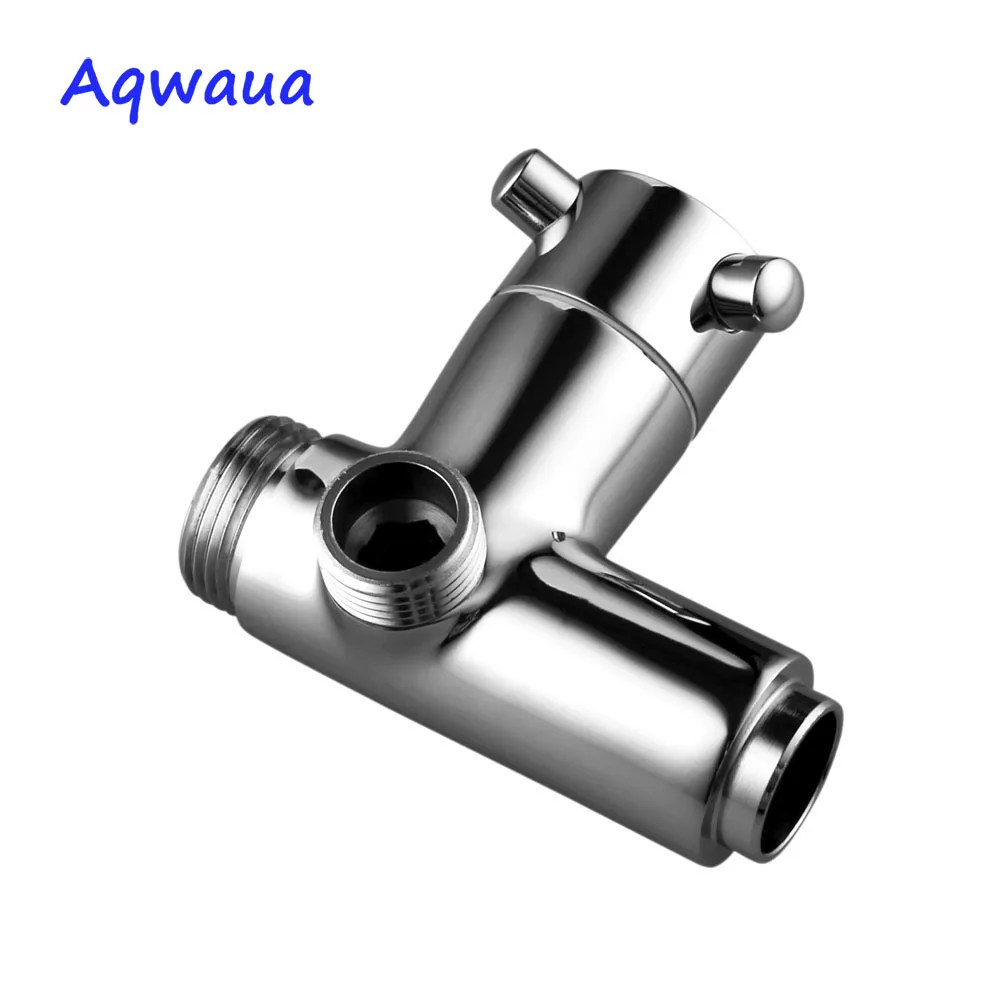 Aqwaua Shower Accessories Shower Diverter 3 Way Arm Diverter 3 Function Mixer Brass Body Chrome for Bathroom