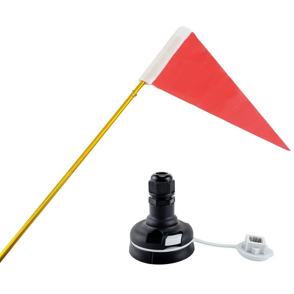 1.2m Safety Boat Flag Base Kit With Mount Base Fishing Canoe Kayak