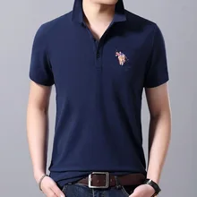 Плюс размер поло высокого качества рубашка мужская хлопковая рубашка с коротким рукавом Бренды Трикотажные мужские рубашки поло Топы