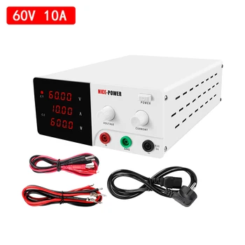 

NCIE-POWER 30V 60V 10A Switching Lab Power Supply 220V/110V DC Adjustable Laboratory Power Source Voltage Stabilizer 4-digit