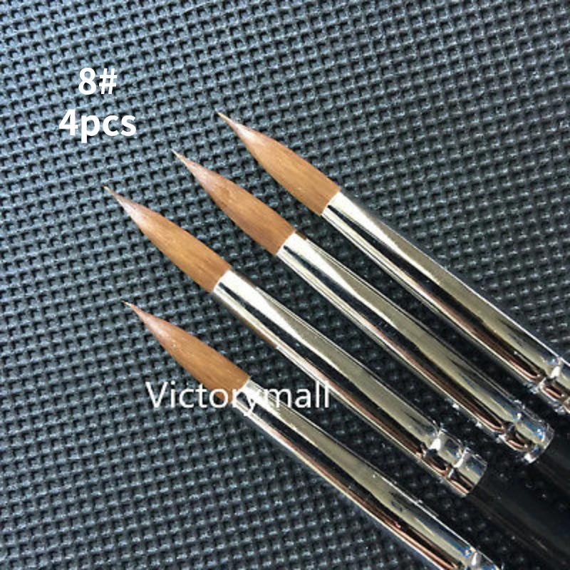 

Dental Porcelain Brush Pen 8# for Adhesive Composite Cement Porcelain Teeth Glazing Pen Tools Dentist Supplies 4pcs/set