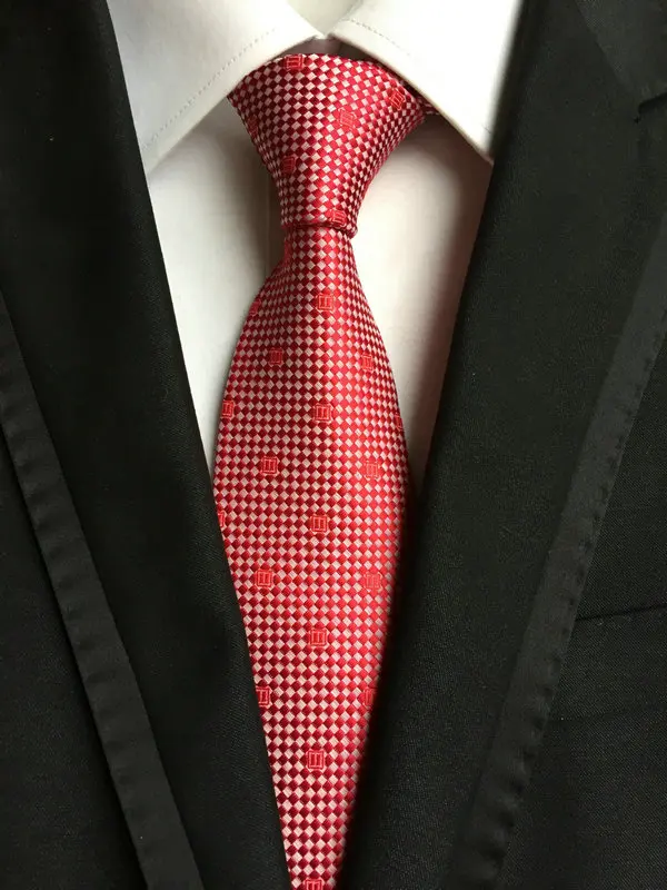 Necktie Мужской Жаккардовый тканый полосатый клетчатый цветочный Свадебный Праздничный узкий галстук на шею из полиэстера 8 см Шелковый Цветочный деловой ГАЛСТУК - Цвет: Necktie