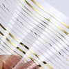 Gold 3D Nail Sticker Lines StripE Geometric Heart Self Adhesive Nail Art Transfer Stickers  Decors 11.5 * 6cm ► Photo 2/6