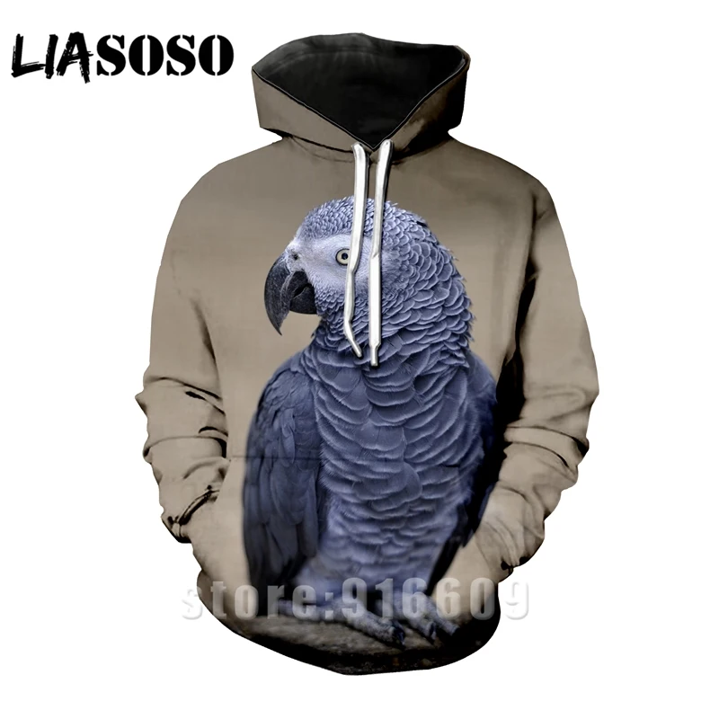 

Anime women Harajuku hip hop Grey parrot bird tshirt punk dress pants 3D Print streetswear T shirt/Hoodies/Sweatshirt men A355