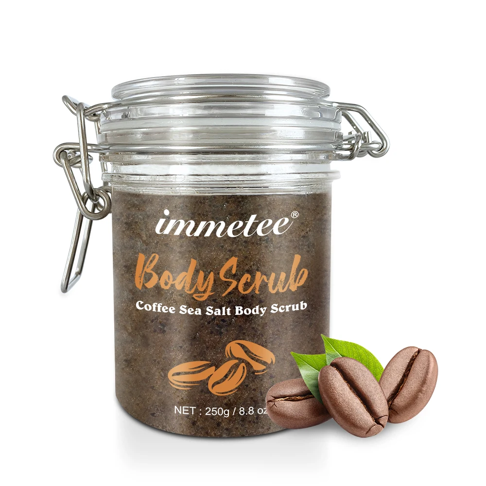 Exfoliante corporal para café, crema Facial de sal del Mar Muerto para blanquear, tratamiento hidratante anticelulítico, acné