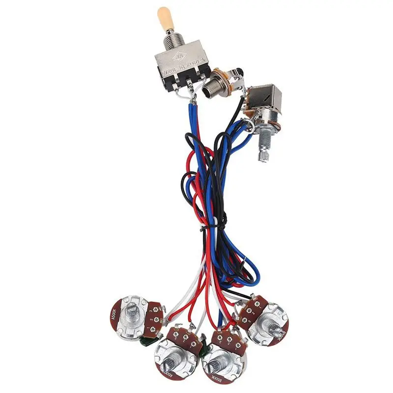 Гитарные запчасти жгут проводов KIT 2 V/2 T 3 Way переключатель для LES PAUL LP Gibson|Детали и