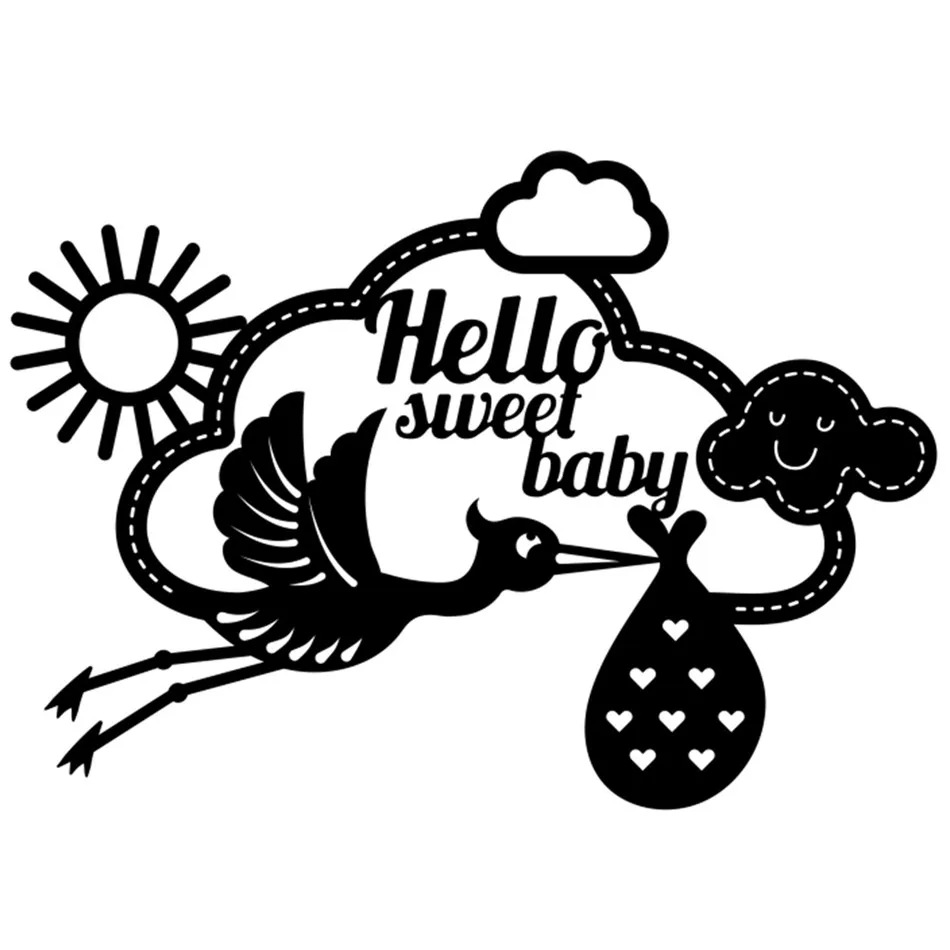 DiyArts Hello Sweet Baby Letetr штампы птицы металлические Вырубные штампы новые для изготовления открыток Скрапбукинг штампы тиснение бумажный трафарет