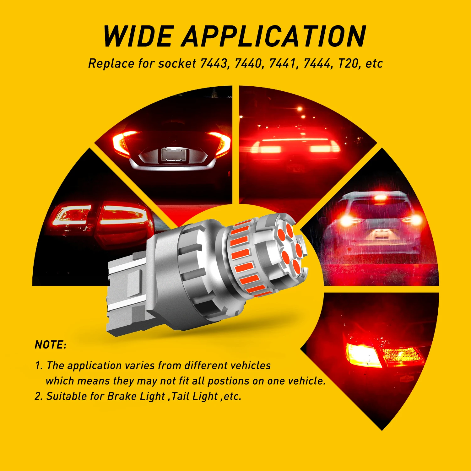 AUXITO 2x светодиодный стробоскоп вспышка автомобильный тормозной фонарь светильник стоп-сигнала T20 W21W светодиодный W21/5 Вт светодиодный WY21W 7440 7443 светодиодный лампы T25 3157 3156 P27/7 Вт