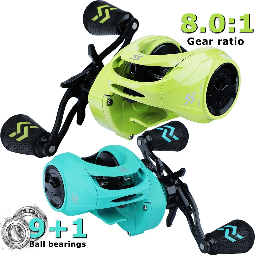 

Sougayilang New 9+1BB 8.0:1 High Speed Baitcasting Fishing Reel Strong Drag Power 8kg Carp Fishing Reels Fishing Tackle Pesca