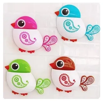 

Creative Cute Little Bird Toothbrush Holder Strong Sucker Toothpaste Storage Shelf Sundries Storage Box