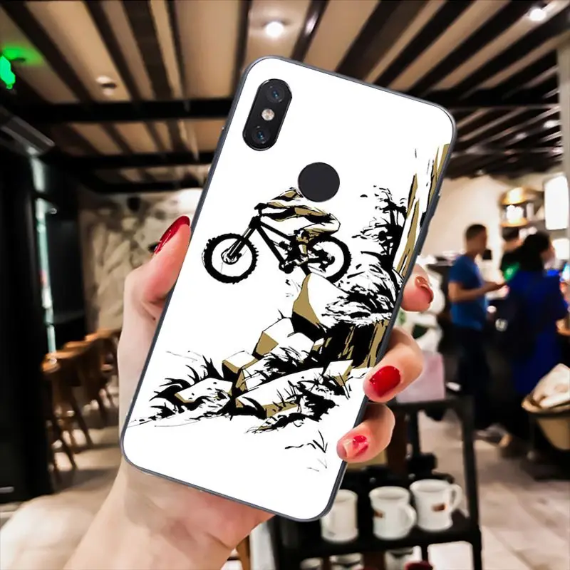 MaiYaCa Amazing mountain bike Bicycle MTB design Phone Case for Xiaomi Redmi8 4X 6A 9 8T Redmi 5 5Plus Note5 7 Note8pro 9 9pro xiaomi leather case chain Cases For Xiaomi