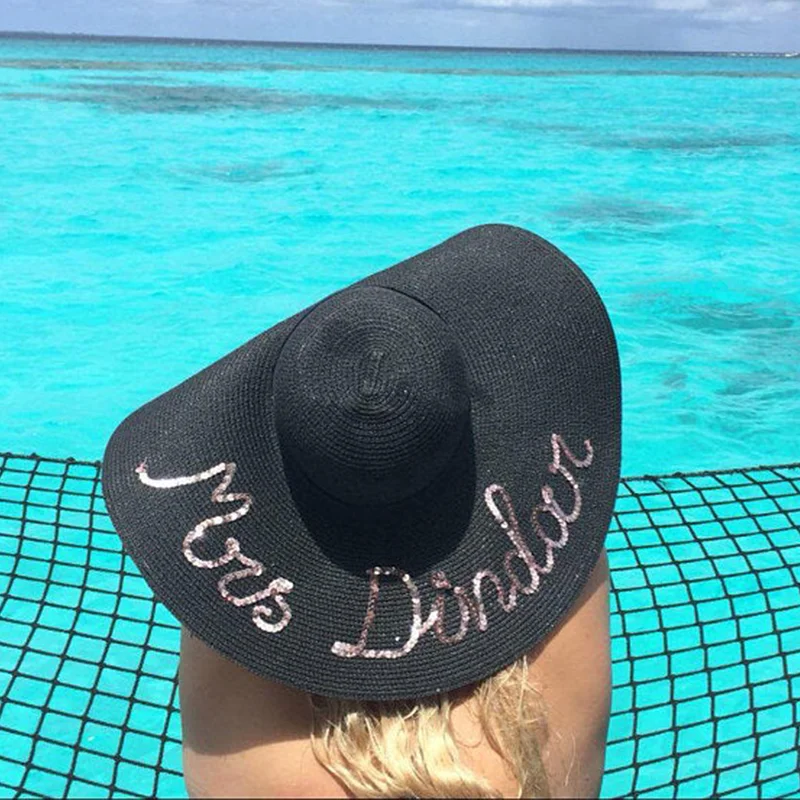 Personalised Floppy Future Mrs Sun Hat 