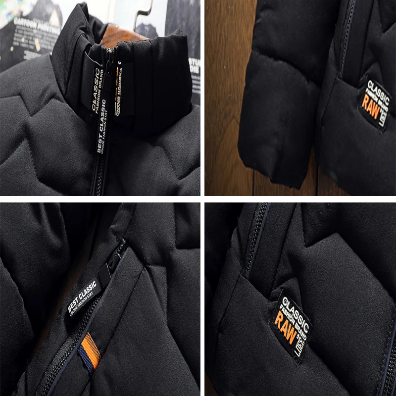 DIMUSI Winter Mens Jacket Fashion Men Cotton Thick Warm Parkas Coats Male Casual Windbreaker Thermal Sportwear Slim Jackets