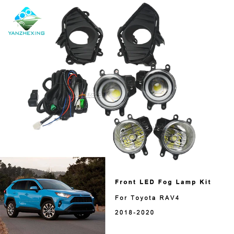 YZX передний бампер лампы светодиодные противотуманные фары комплект для Toyota RAV4 RAV