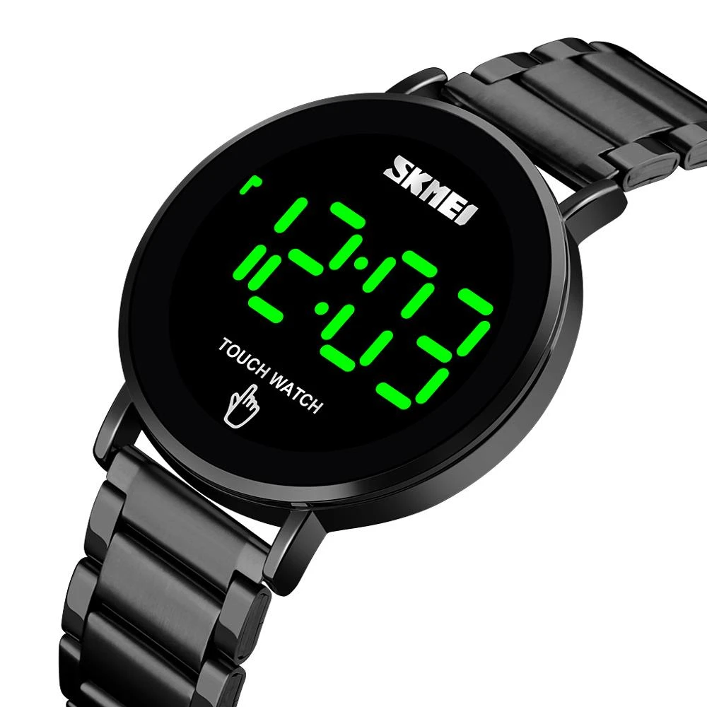 SKMEI mannen Horloges Digitale Horloge Luxe Touch Screen LED Licht Display  Elektronische Horloge Rvs Heren Klok Reloj|Digital Watches| - AliExpress