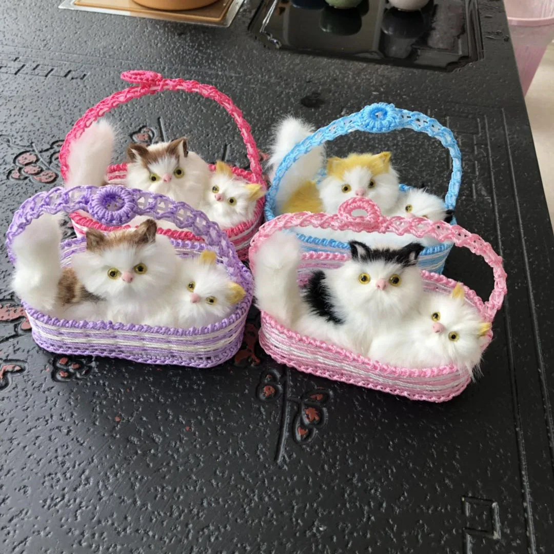 Моделирование кошка предложит живописный Скидки Детская игрушка Семья украшения корзина для флористики котом для детей от двух до восьми лет модель Cat рождения