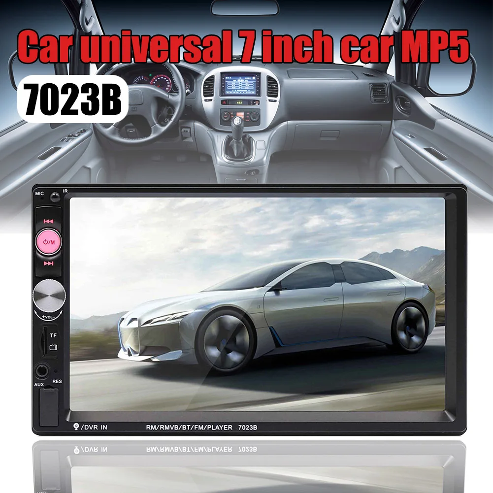 7-дюймовый автомобильный сенсорный экран MP5 плеер 1080P зеркало заднего вида изображение при движении задним ходом видео музыкальный плеер радио TD326
