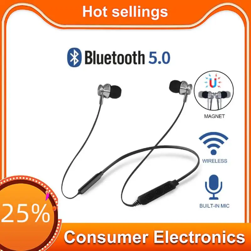 Спортивные наушники гарнитура на шею Bluetooth-совместимость 5 0 бас