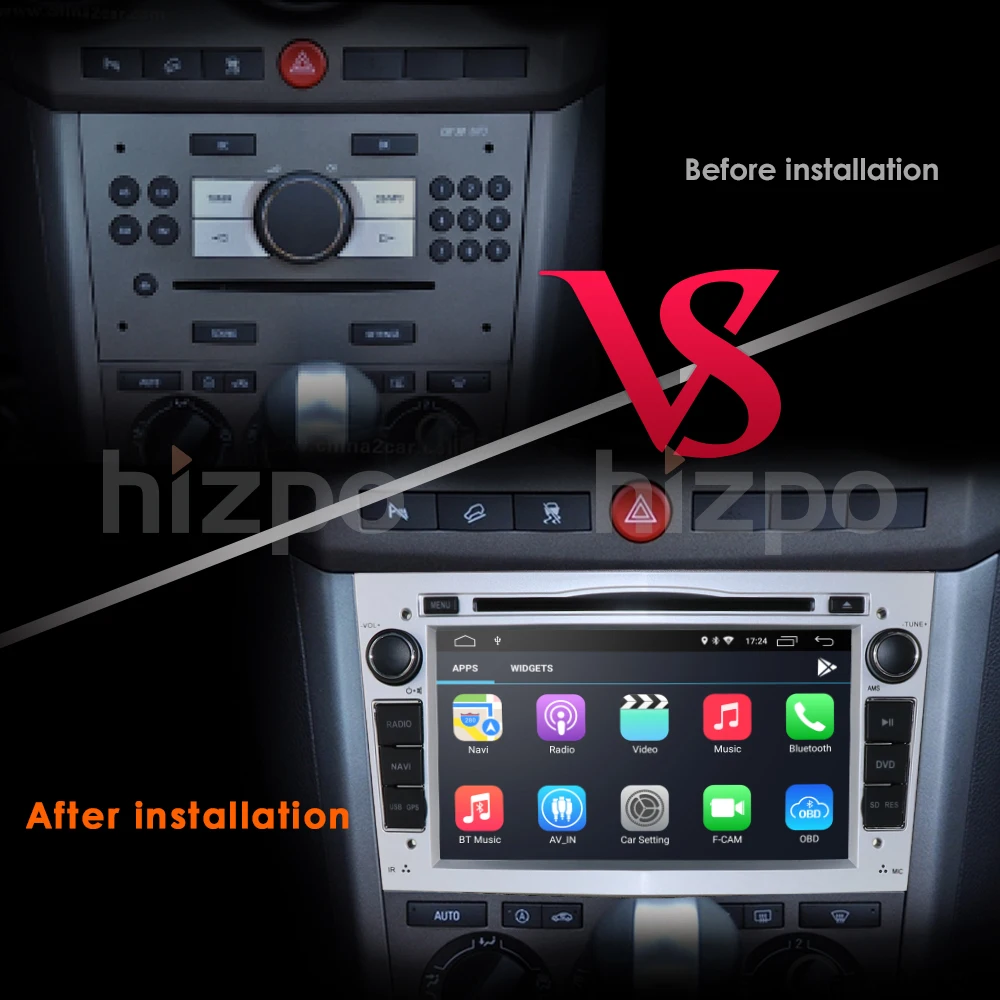 Hizpo автомобильный мультимедийный плеер gps Android 9,0 2Din для Vauxhall/Opel/Antara/VECTRA/ZAFIRA/Astra H G J Canbus dvd-плеер радио DAB